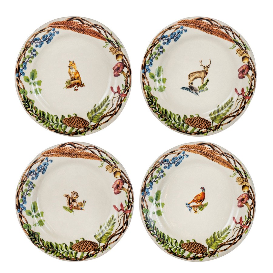 Tabletop & Bar Juliska Factory Outlet Plates | Forest Walk Dessert/Salad Plate Assorted Set/4 | 2Nd