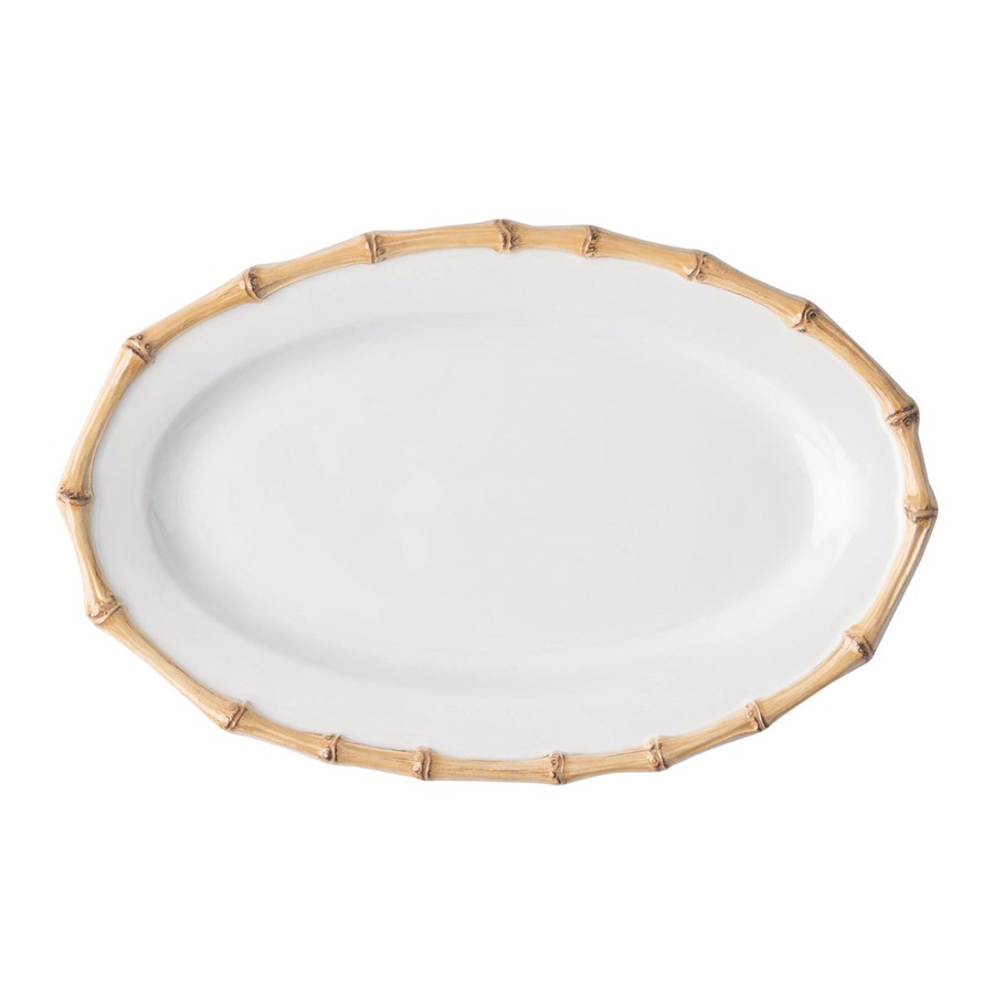 Tabletop & Bar Juliska Factory Outlet Platters & Trays | Bamboo 16" Platter - Natural | 2Nd