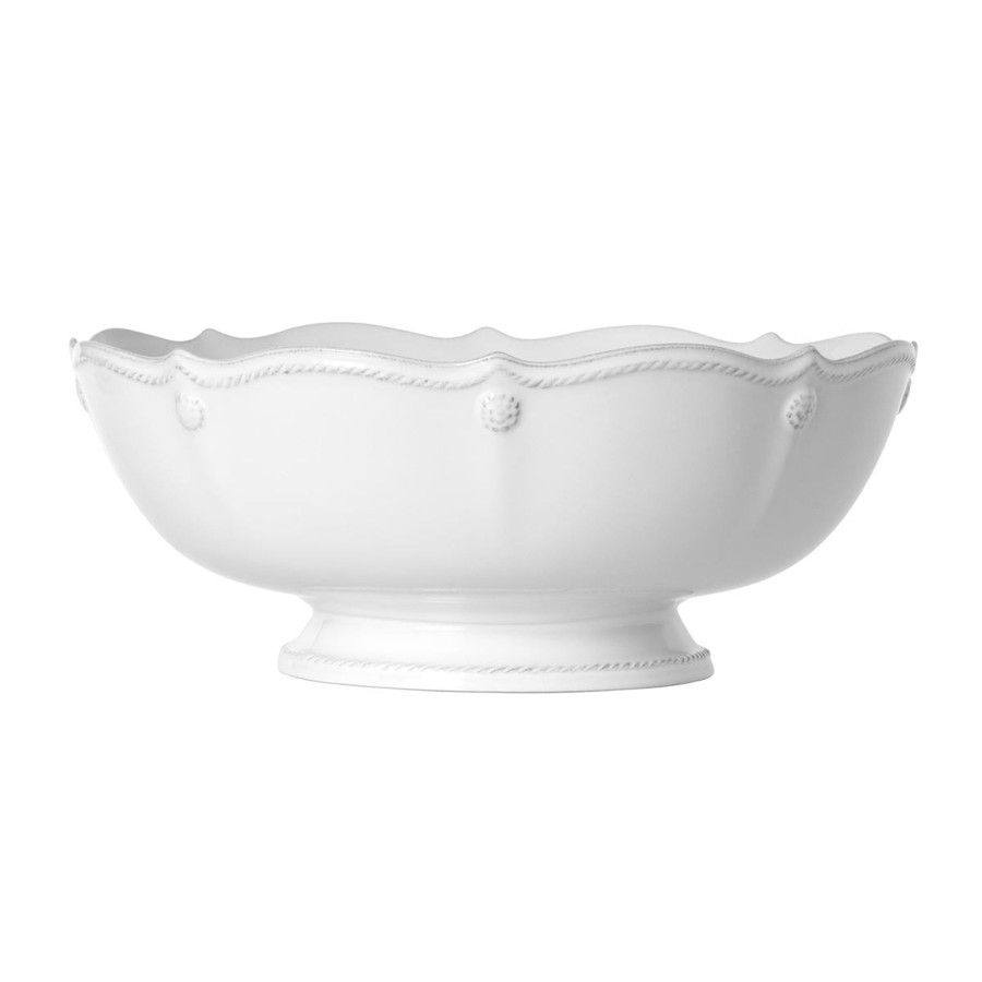 Tabletop & Bar Juliska Factory Outlet Serving Bowls | Berry & Thread Footed Fruit Bowl - Whitewash | 2Nd