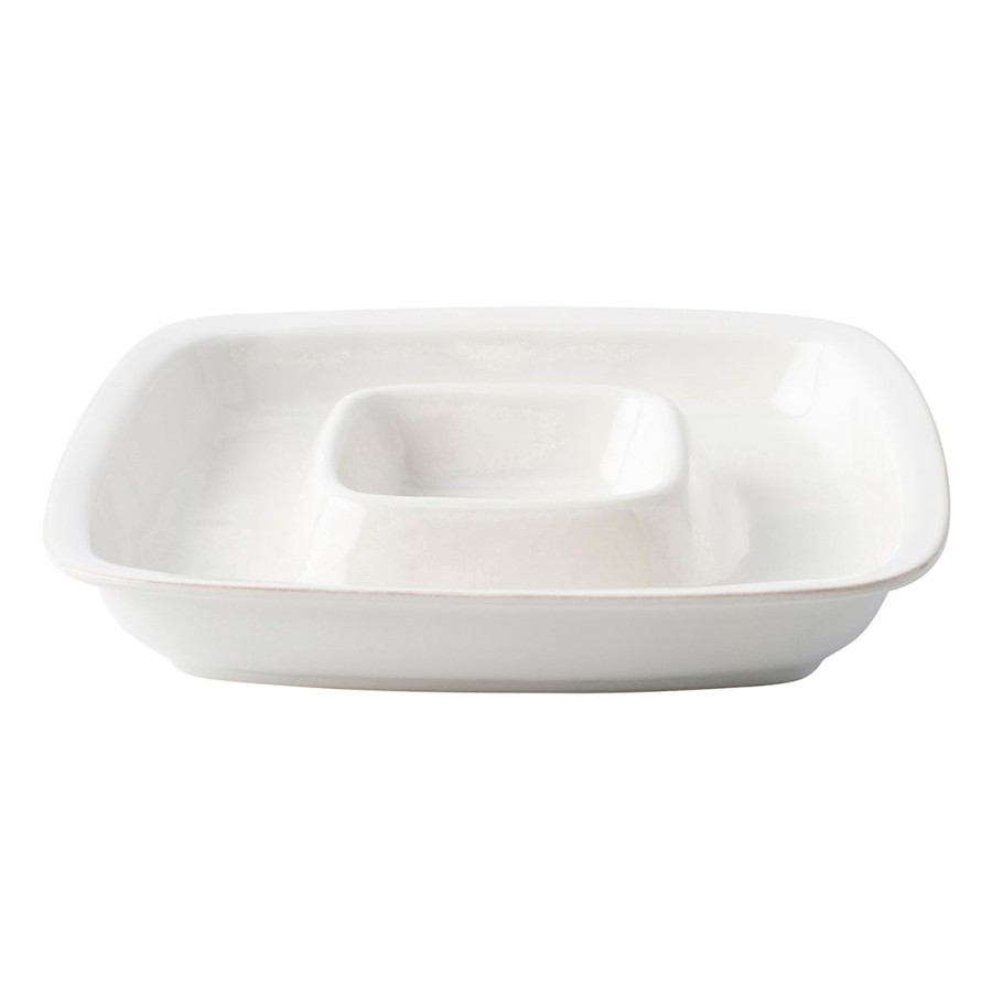 Tabletop & Bar Juliska Factory Outlet Platters & Trays | Puro Chip N' Dip - Whitewash | 2Nd