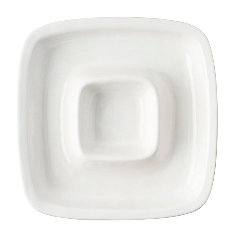 Tabletop & Bar Juliska Factory Outlet Platters & Trays | Puro Chip N' Dip - Whitewash | 2Nd