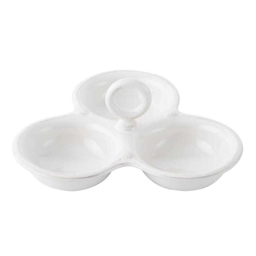 Tabletop & Bar Juliska Factory Outlet Platters & Trays | Berry & Thread Triple Bowl Server - Whitewash | 2Nd