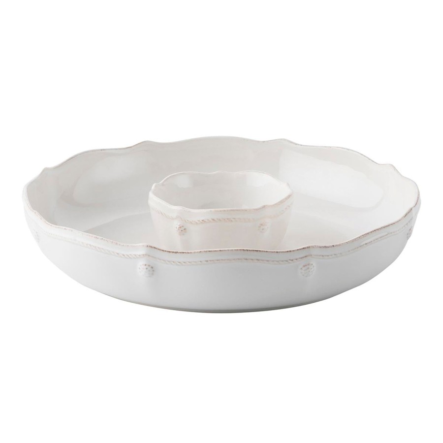 Tabletop & Bar Juliska Factory Outlet Platters & Trays | Berry & Thread Chip N' Dip - Whitewash | 2Nd