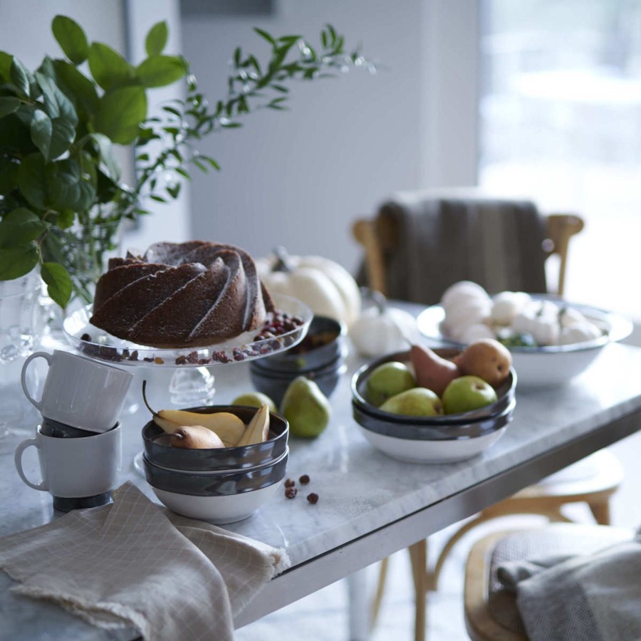 Tabletop & Bar Juliska Factory Outlet Bowls | Emerson Cereal Bowl Set/4 - White/Pewter | 2Nd