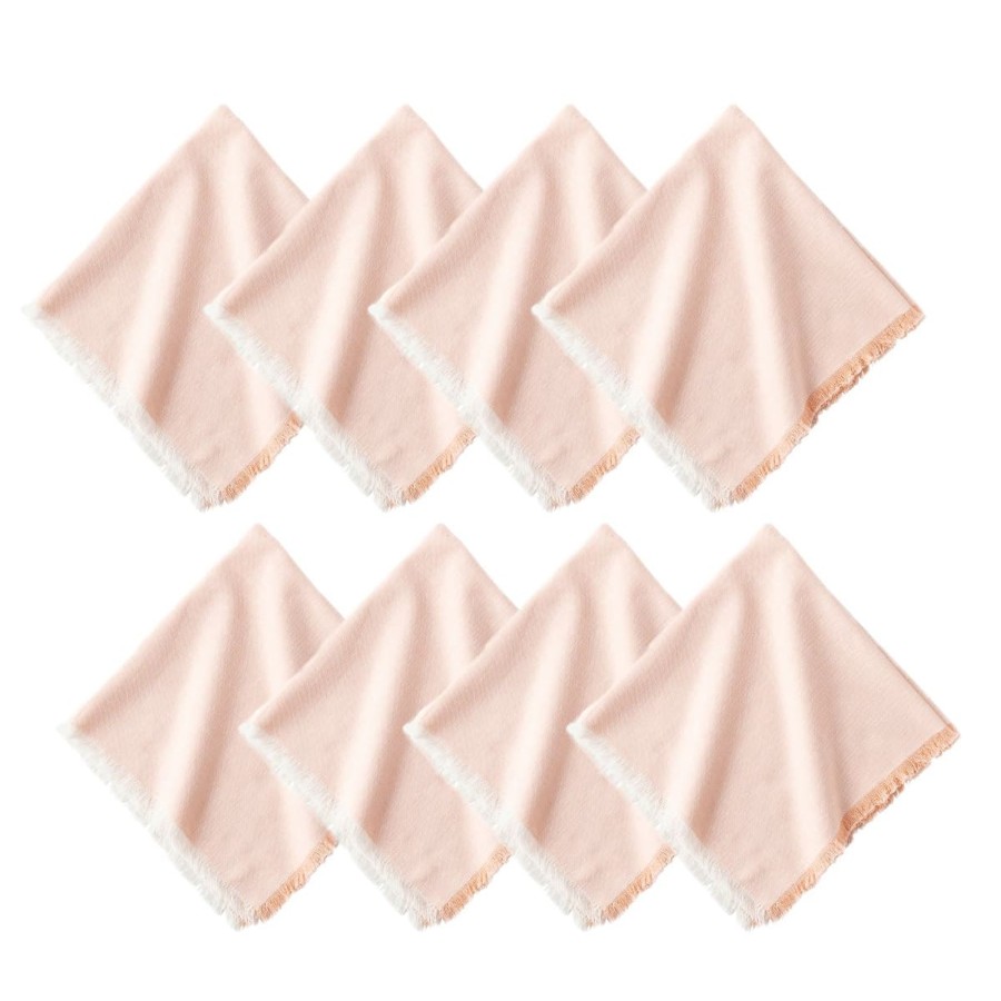 Tabletop & Bar Juliska Factory Outlet | Essex Petal Pink Cotton Napkin Set/8 | 1St