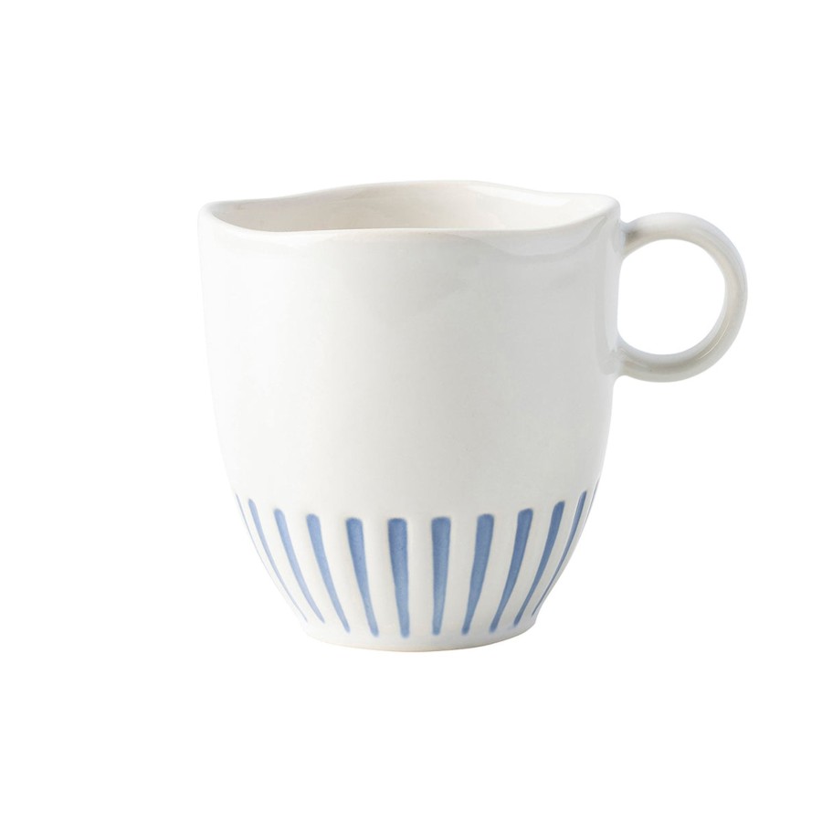 Tabletop & Bar Juliska Factory Outlet Mugs & Cups | Sitio Stripe Mug Set/4 - Indigo | 2Nd