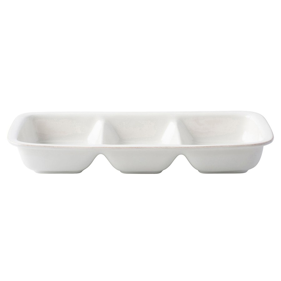 Tabletop & Bar Juliska Factory Outlet Platters & Trays | Puro Triple Section Server - Whitewash | 2Nd