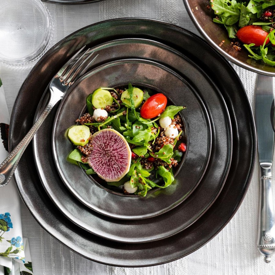 Tabletop & Bar Juliska Factory Outlet Plates | Pewter Stoneware Salad Plate Set/4 | 2Nd